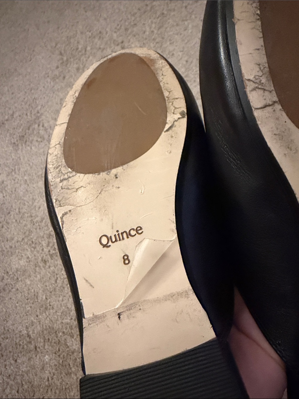 Quince Black Leather Slip-On Mules with Gold Horsebit - Picture 5 of 7